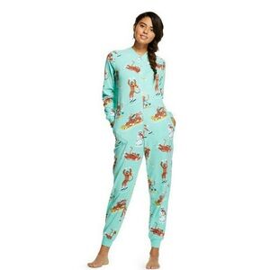 Nick & Nora Downhill Monkey one piece pajama sleepwear union suit onesie XXL